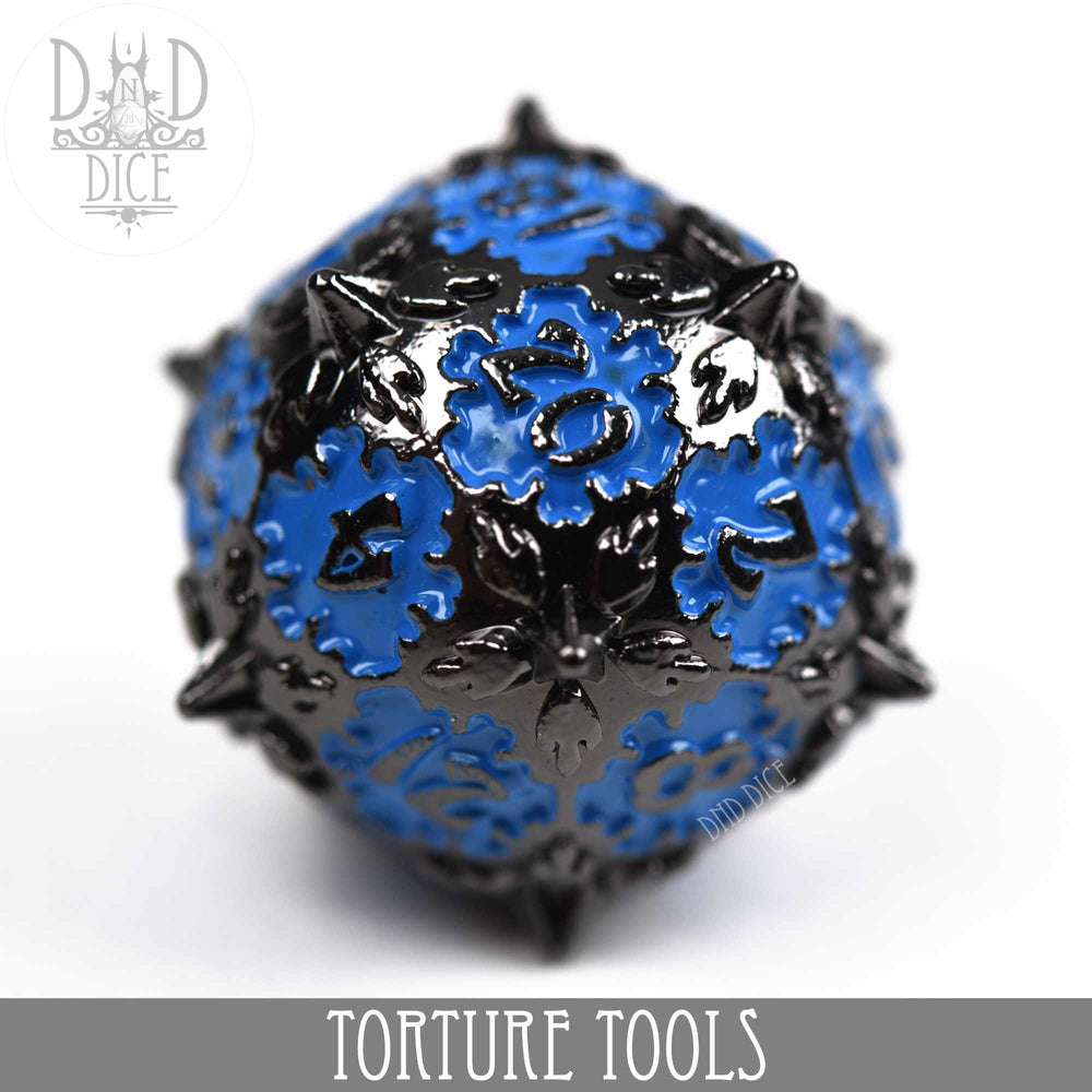 Torture Tools Blue - Metal Dice Set (Online Order Only)