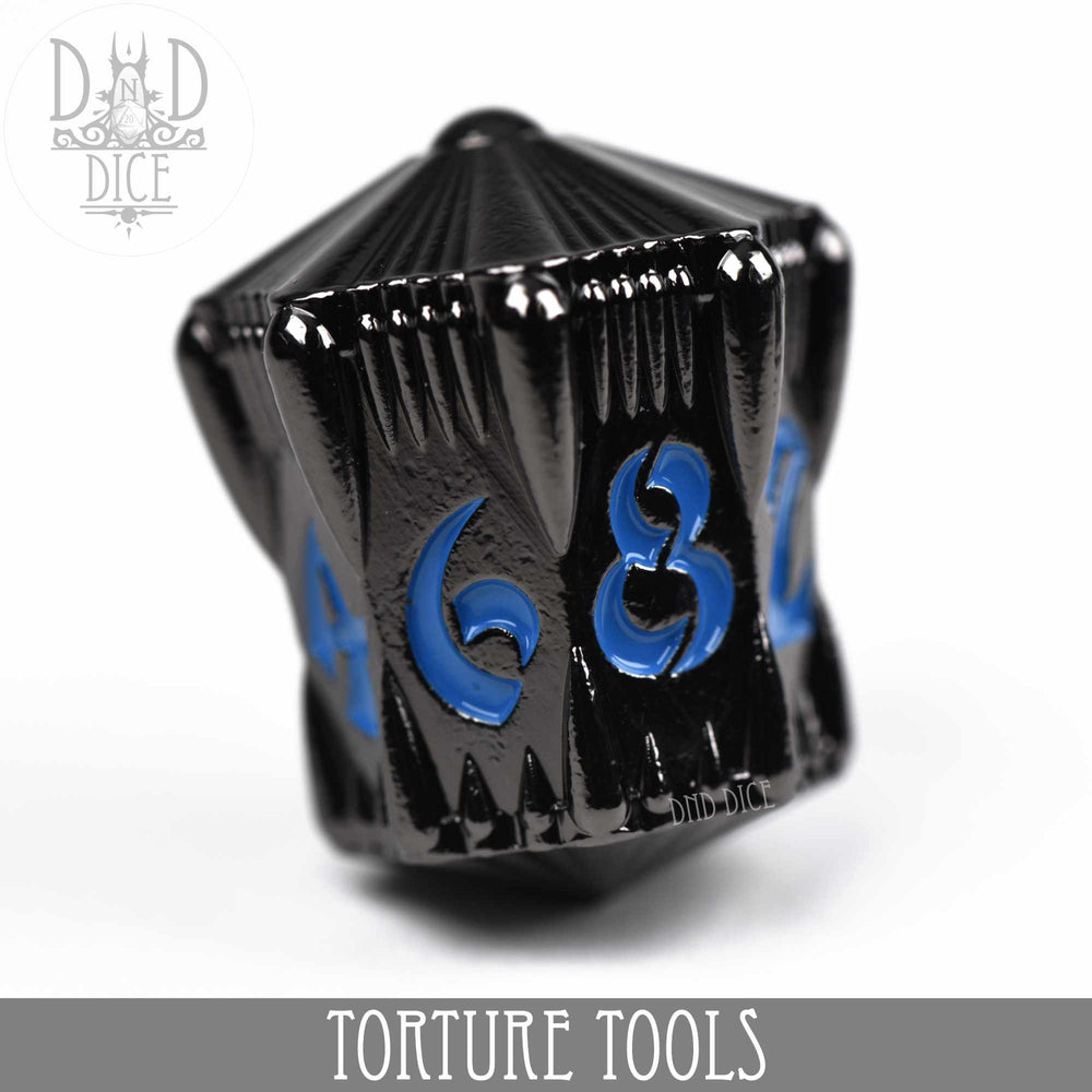 Torture Tools Blue - Metal Dice Set (Online Order Only)