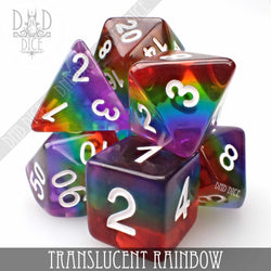 Translucent Rainbow Dice Set (Online Order Only)