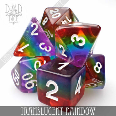 Translucent Rainbow Dice Set (Online Order Only)