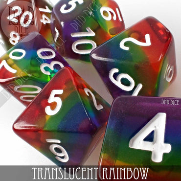 Translucent Rainbow Dice Set (Online Order Only)