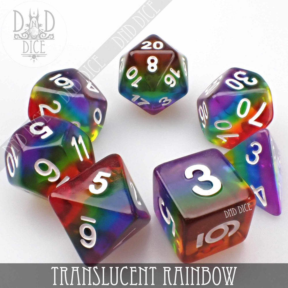 Translucent Rainbow Dice Set (Online Order Only)