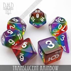 Translucent Rainbow Dice Set (Online Order Only)