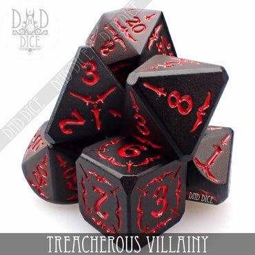 Treacherous Villainy Metal Dice Set (Online Order Only)
