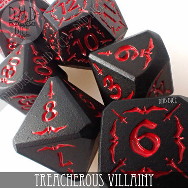 Treacherous Villainy Metal Dice Set (Online Order Only)
