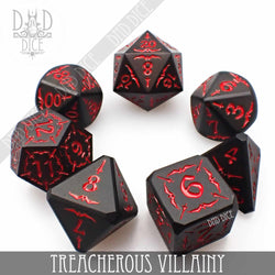 Treacherous Villainy Metal Dice Set (Online Order Only)