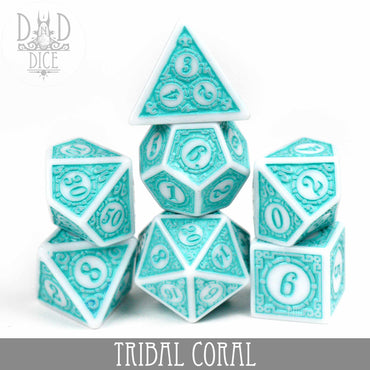 Tribal Coral Dice Set (Online Order Only)
