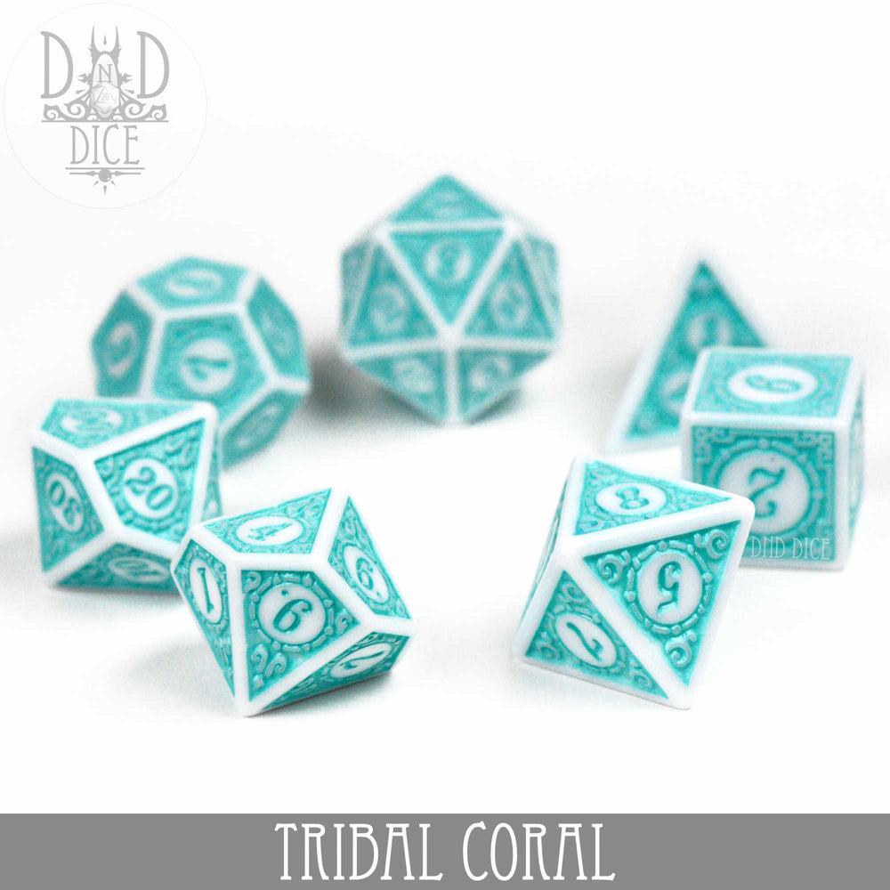 Tribal Coral Dice Set (Online Order Only)