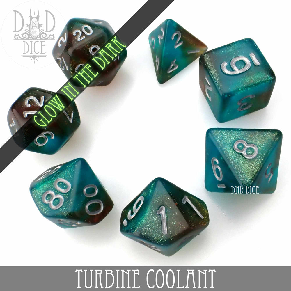 Turbine Coolant Glow in the Dark Dice Set (Online Order Only)