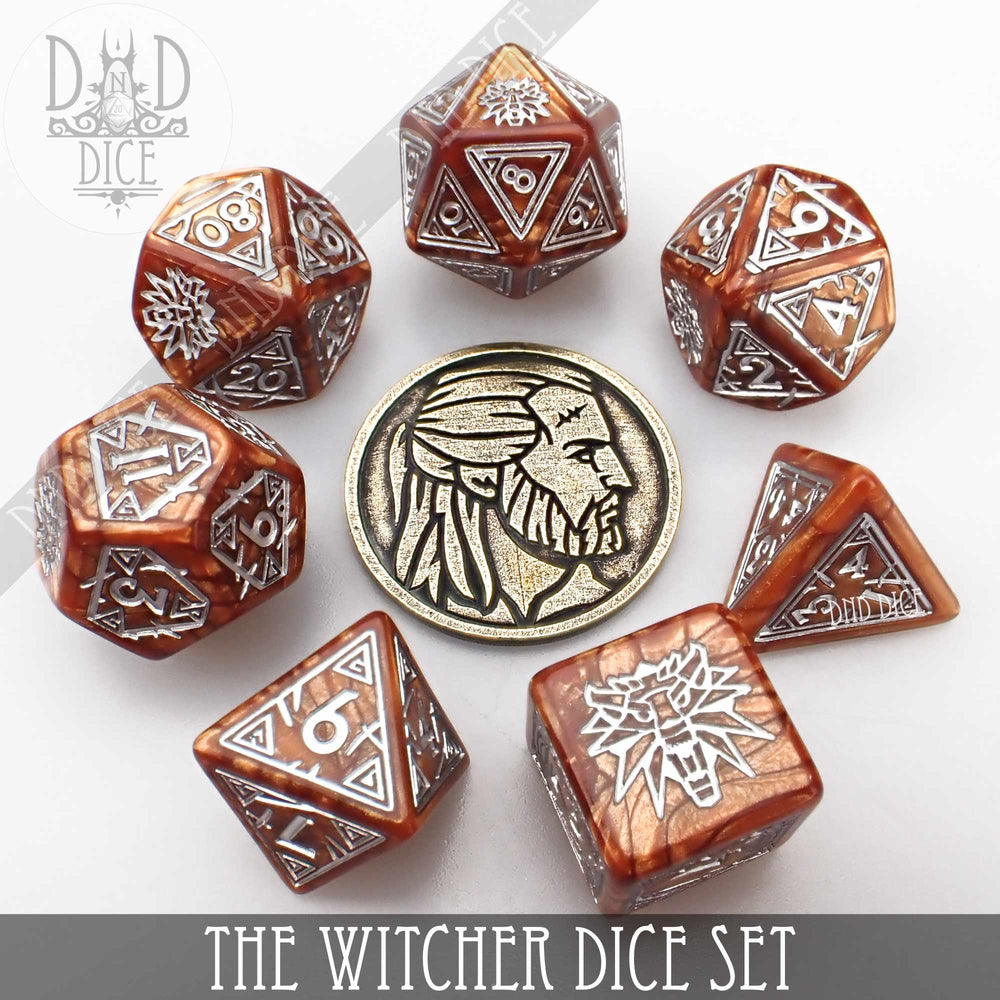 The Witcher Dice Set and Coin - Geralt (Online Order Only)