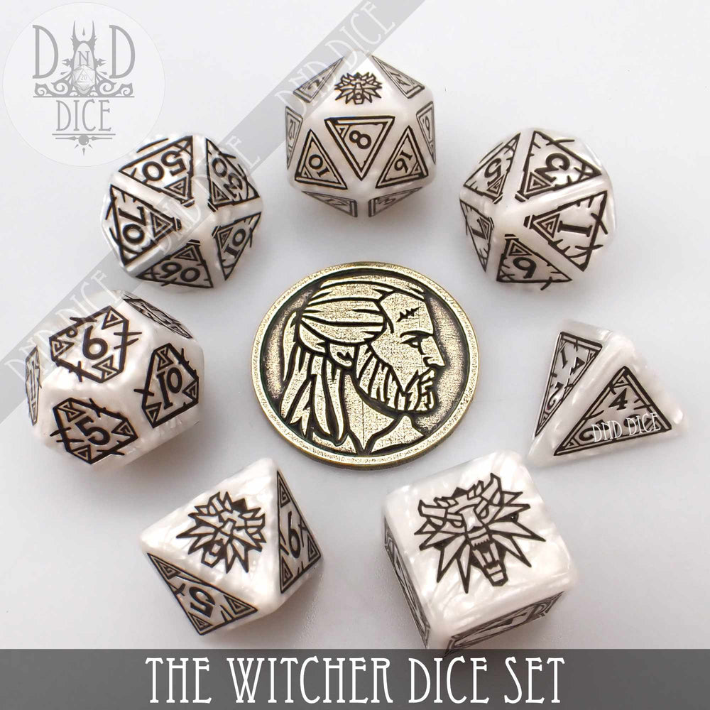 The Witcher Dice Set and Coin - Geralt (Online Order Only)