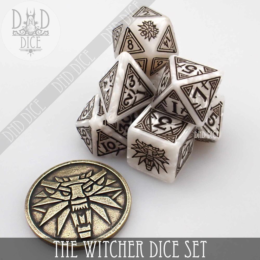 The Witcher Dice Set and Coin - Geralt (Online Order Only)