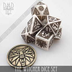 The Witcher Dice Set and Coin - Geralt (Online Order Only)