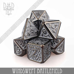 Windswept Battlefield Metal Dice Set (Online Order Only)