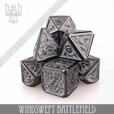 Windswept Battlefield Metal Dice Set (Online Order Only)