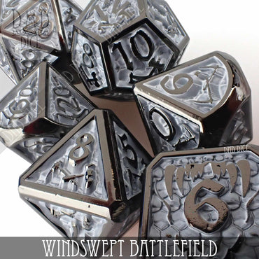 Windswept Battlefield Metal Dice Set (Online Order Only)