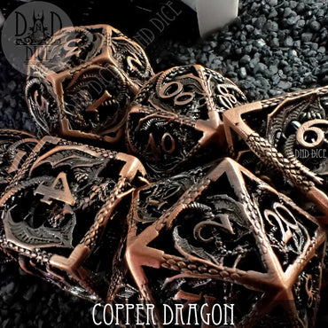 Copper Dragon Metal Dice Set (Gift Box) (Online Order Only)