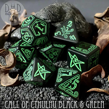 Call of Cthulhu Black & Green Dice Set (Online Order Only)
