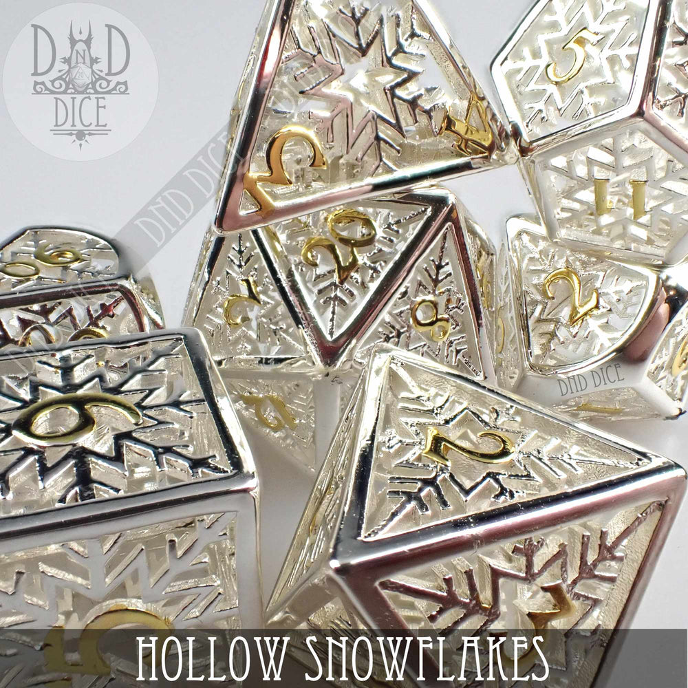 Snowflakes Metal Dice Set (Gift Box) (Online Order Only)