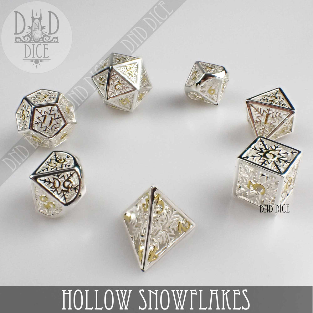 Snowflakes Metal Dice Set (Gift Box) (Online Order Only)