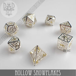 Snowflakes Metal Dice Set (Gift Box) (Online Order Only)