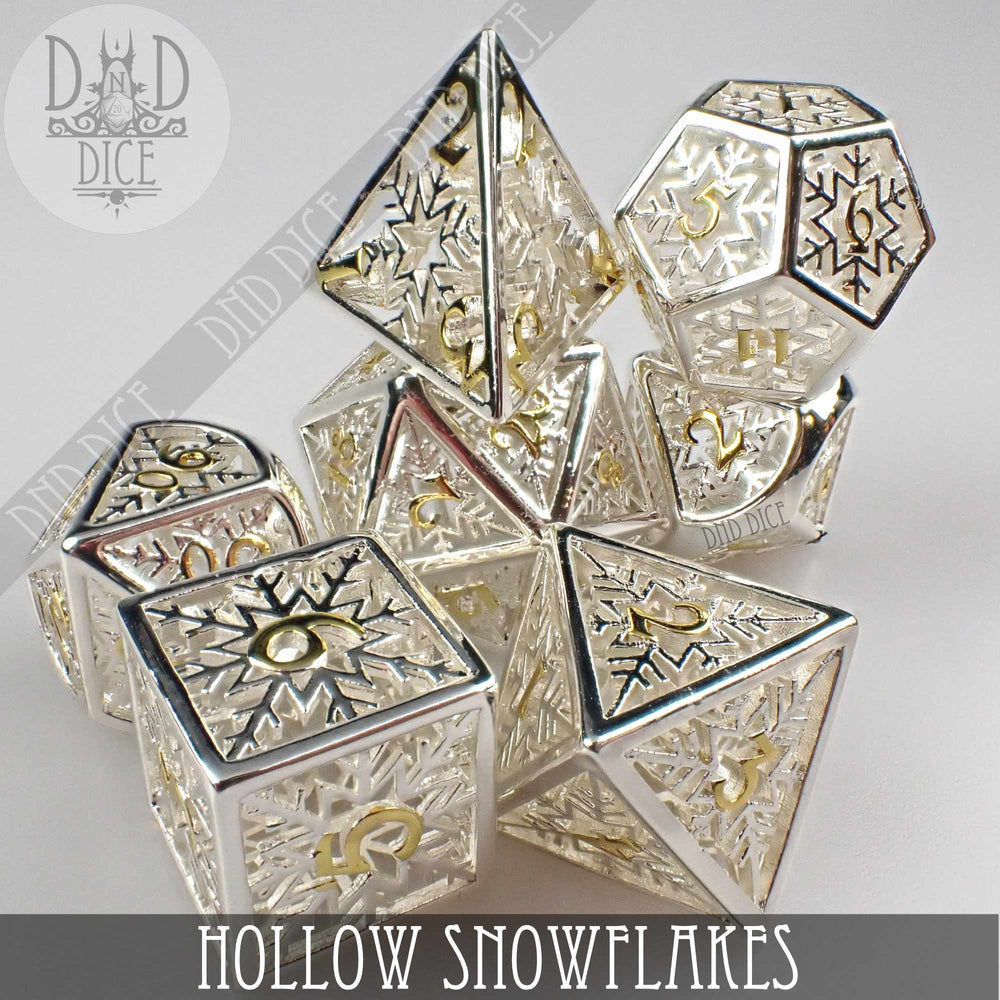Snowflakes Metal Dice Set (Gift Box) (Online Order Only)