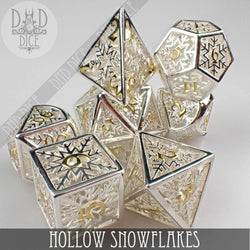 Snowflakes Metal Dice Set (Gift Box) (Online Order Only)