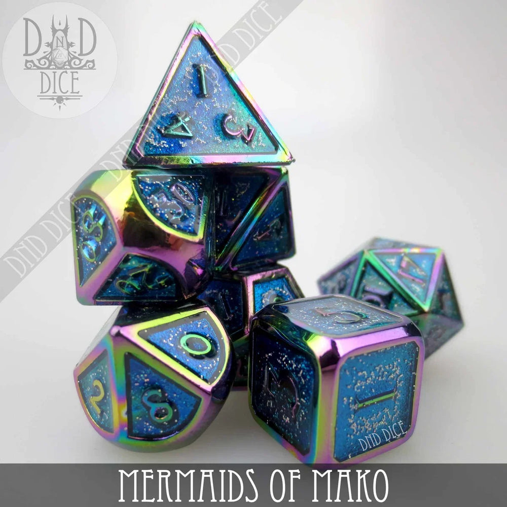 Mermaids of Mako (Metal) - 7 Dice Set (ONLINE ORDER ONLY)