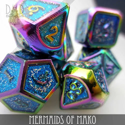 Mermaids of Mako (Metal) - 7 Dice Set (ONLINE ORDER ONLY)