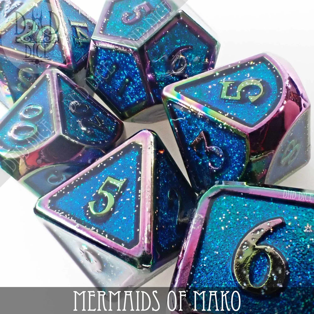 Mermaids of Mako (Metal) - 7 Dice Set (ONLINE ORDER ONLY)