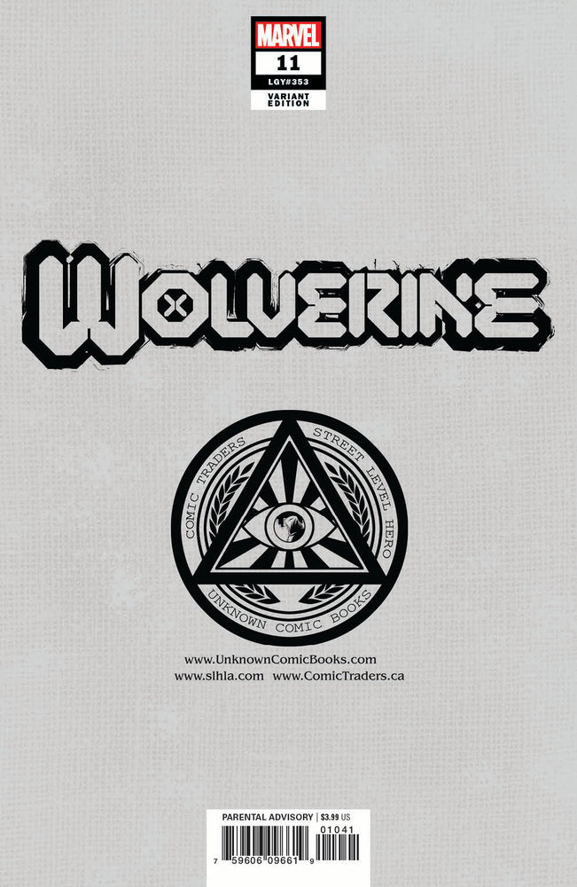 Wolverine #11 Unknown Comics Dave Rapoza Exclusive Var (04/14/2021) (ONLINE ORDER ONLY)