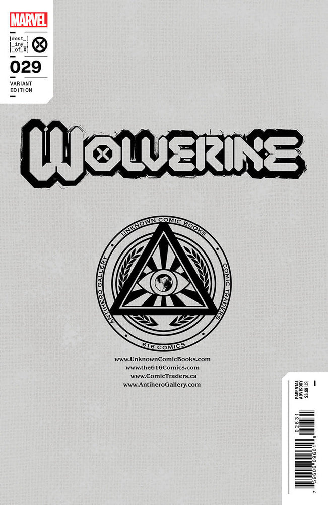 Wolverine #29 Unknown Comics Ben Harvey Exclusive Var (01/11/2023) (ONLINE ORDER ONLY)