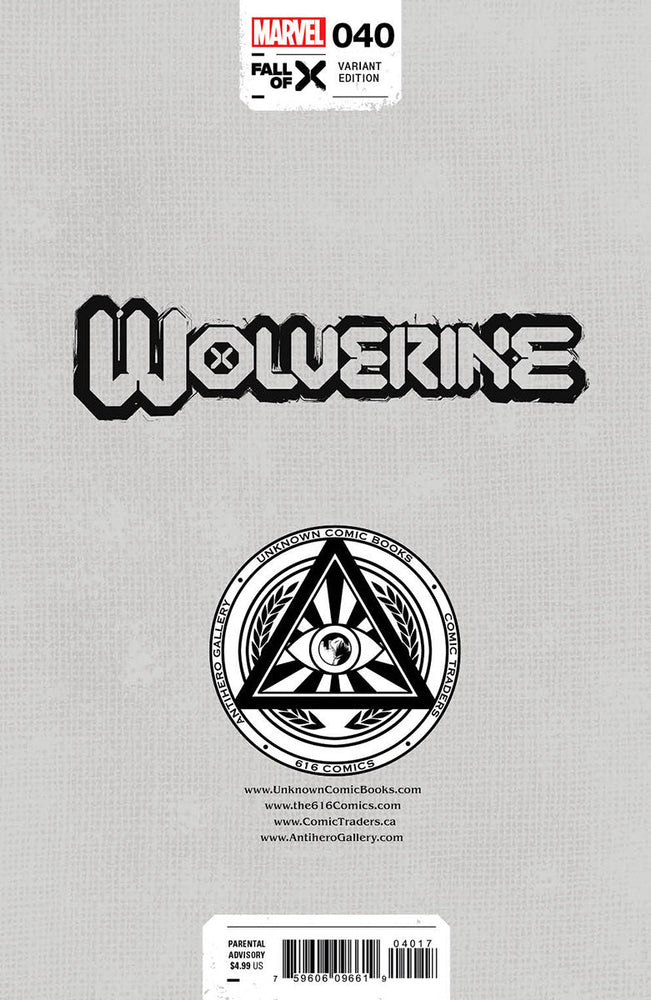 [Signed by Nathan Szerdy] WOLVERINE #40 [FALL] UNKNOWN COMICS NATHAN SZERDY EXCLUSIVE VIRGIN VAR [IN STOCK] (ONLINE ORDER ONLY)