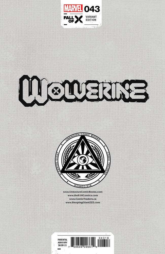 Wolverine 43 Unknown Comics Kaare Andrews Exclusive Var (02/14/2024) (ONLINE ORDER ONLY)