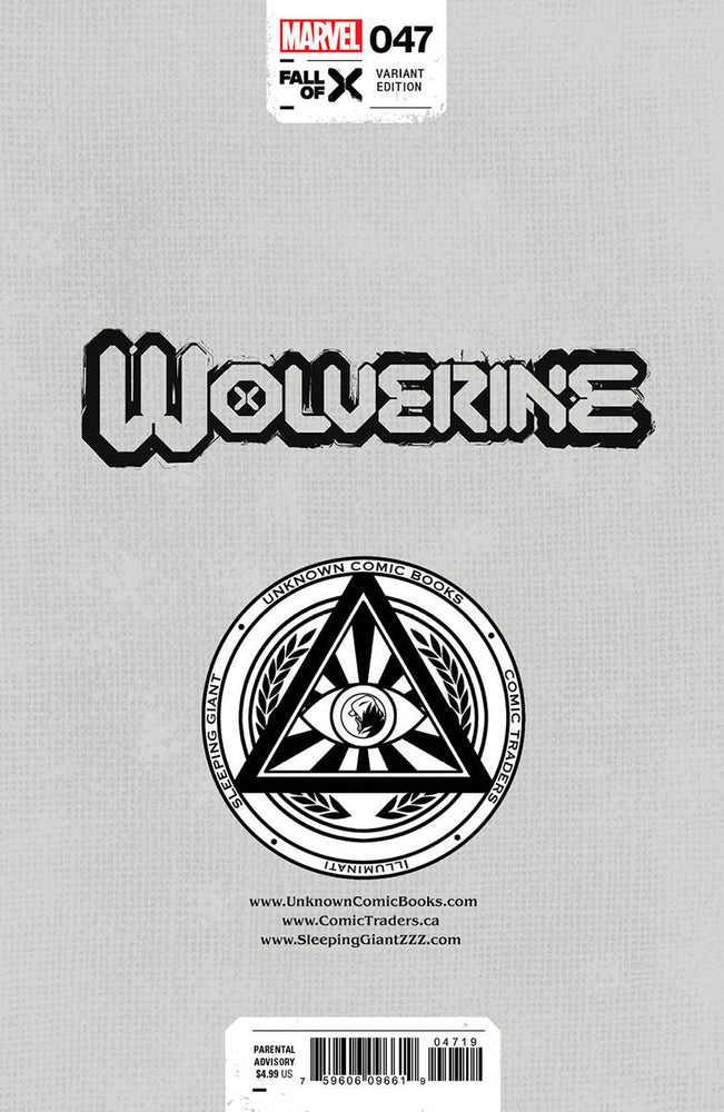 Wolverine #47 Unknown Comics Mico Suayan Exclusive Virgin Var (04/10/2024) (ONLINE ORDER ONLY)