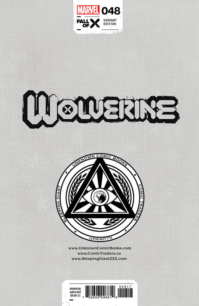 Wolverine #48 Unknown Comics Marco Mastrazzo Exclusive Virgin Var (04/24/2024) (ONLINE ORDER ONLY)