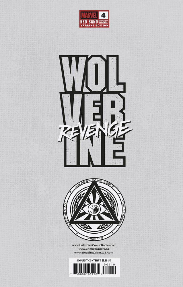 Wolverine: Revenge - Red Band #4 Unknown Comics MICO SUAYAN Connecting Cover Exclusive Var [Polybagged] Explicit Content (01/22/2025) (ONLINE ORDER ONLY)