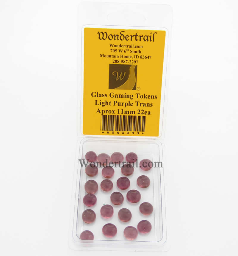 WON0080 Small Light Purple Transparent Counter Tokens Aprox 11mm Pack of 22 (ONLINE ORDER ONLY)