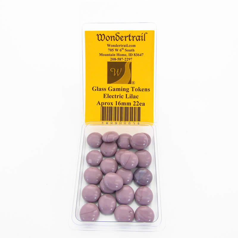 WON0085 Electric Lilac Gaming Counter Tokens Aprox 16mm Pack of 22 (ONLINE ORDER ONLY)
