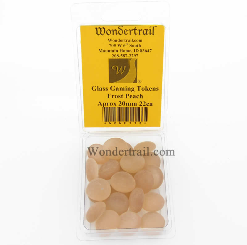 WON0113 Frost Peach Gaming Counter Tokens Aprox 20mm Pack of 22 (ONLINE ORDER ONLY)