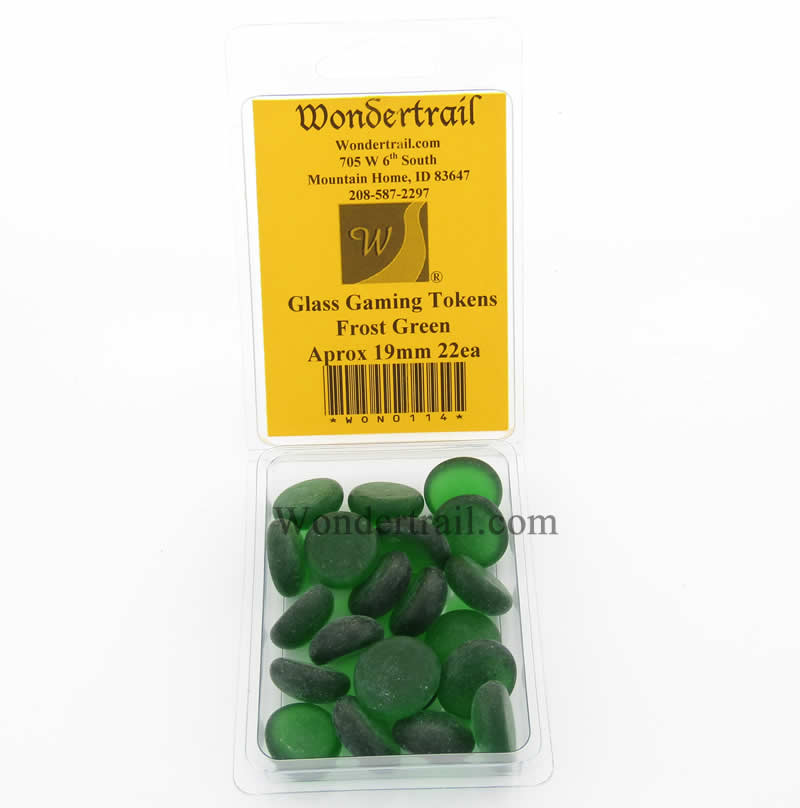 WON0114 Frost Green Gaming Counter Tokens Aprox 19mm Pack of 22 (ONLINE ORDER ONLY)
