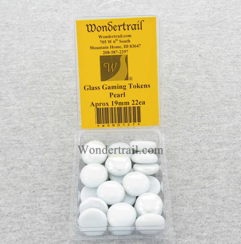 WON0127 Pearl Gaming Counter Tokens Aprox 19mm Pack of 22 (ONLINE ORDER ONLY)