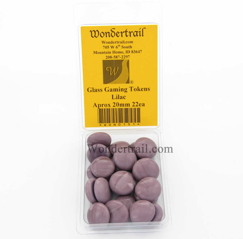 WON0131 Lilac Gaming Counter Tokens Aprox 20mm Pack of 22 (ONLINE ORDER ONLY)