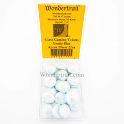WON0138 Gentle Blue Gaming Counter Tokens Aprox 19mm Pack of 22 (ONLINE ORDER ONLY)
