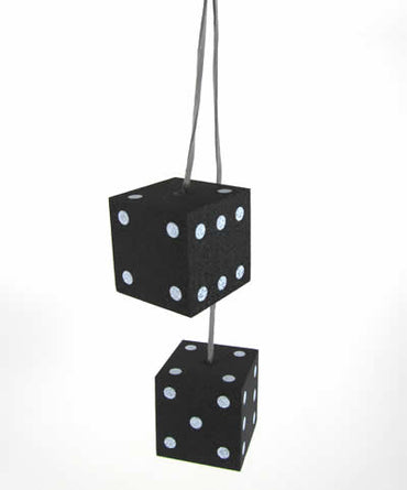 WONDG01 50mm Dangle Dice Black Wondertrail (ONLINE ORDER ONLY)