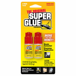 WONDS046 Super Glue 2 Pack 2 X .10oz (3g) Bottles (ONLINE ORDER ONLY)