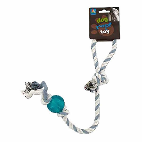 WONDSDI235 Knotted Rope Dog Toy with Ball Wondertrail (ONLINE ORDER ONLY)