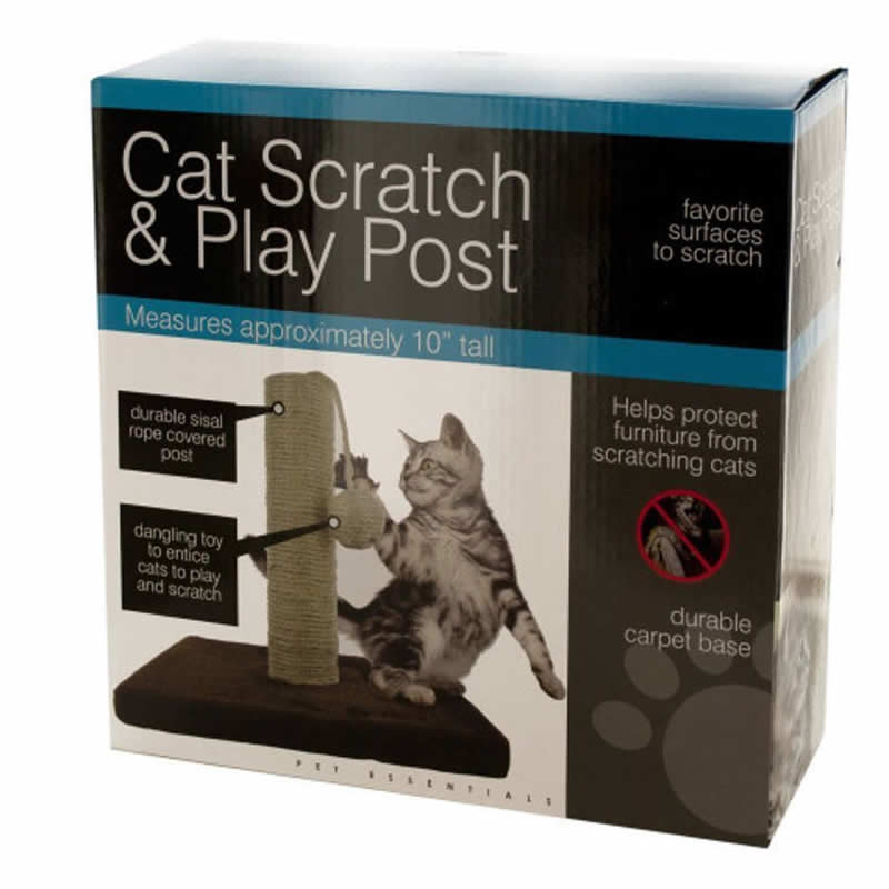 WONDSOD425 Wooden Cat Scratch and Play Post Wondertrail (ONLINE ORDER ONLY)