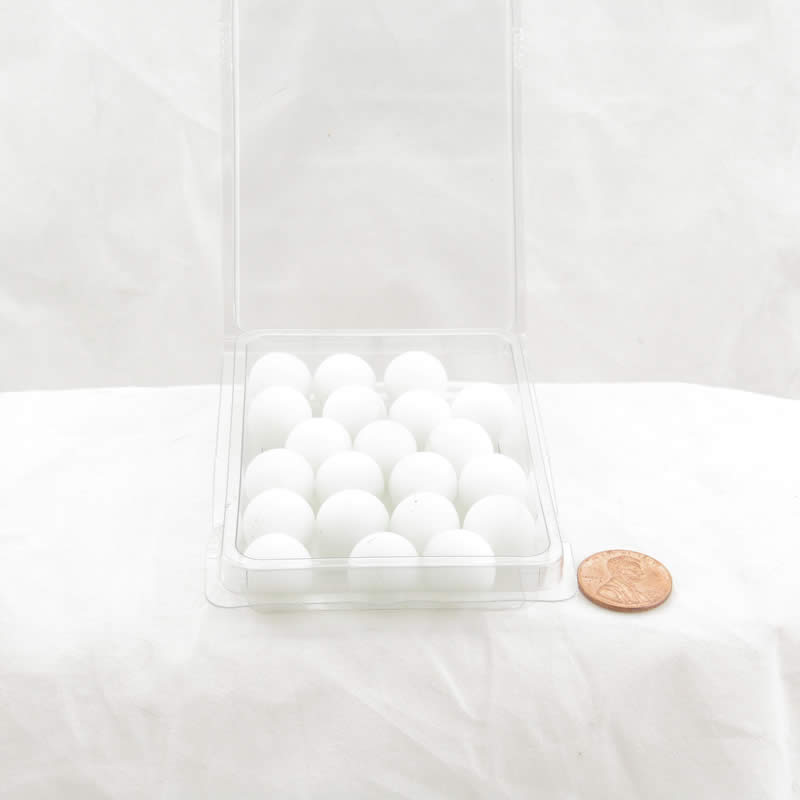 WONGM032 Snowball Frosted Marbels 14mm Glass Marbles Pack of 20 (ONLINE ORDER ONLY)