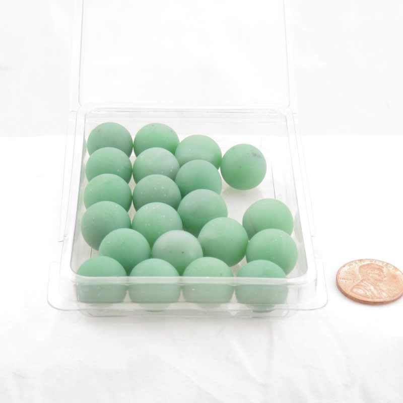 WONGM033 Green Frosted Marbels 14mm Glass Marbles Pack of 20 (ONLINE ORDER ONLY)